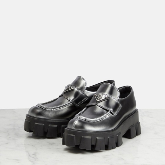 Prada Shoes - New Prada Monolith brushed leather loafers. Size EU 36. US 6.